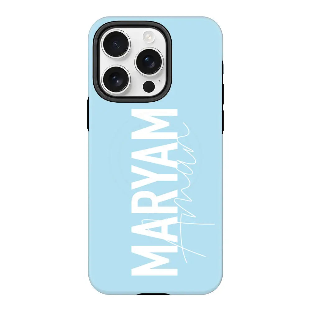 Apple iPhone 16 Pro / Tough MagSafe Personalized Name Vertical, Phone Case - Stylizedd.com