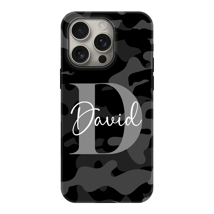 Apple iPhone 16 Pro / Tough MagSafe Personalized Name Camouflage Military Camo, Phone case - Stylizedd.com
