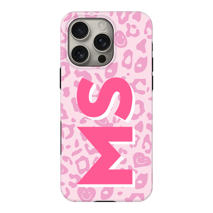 Apple iPhone 16 Pro / Tough MagSafe Custom Monogram Initial 3D Shadow Text Seamless Pattern, Phone Case - Stylizedd.com