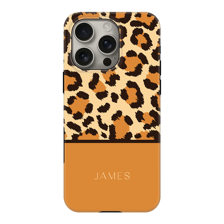 Apple iPhone 16 Pro / Tough MagSafe Personalized Text Animal Skin Pattern, Phone Case - Stylizedd.com