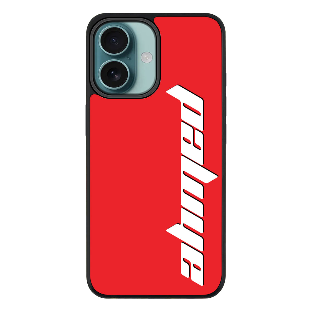 Apple iPhone 16 / Rugged MagSafe Custom Text, Vertical Name Phone Case - Stylizedd.com