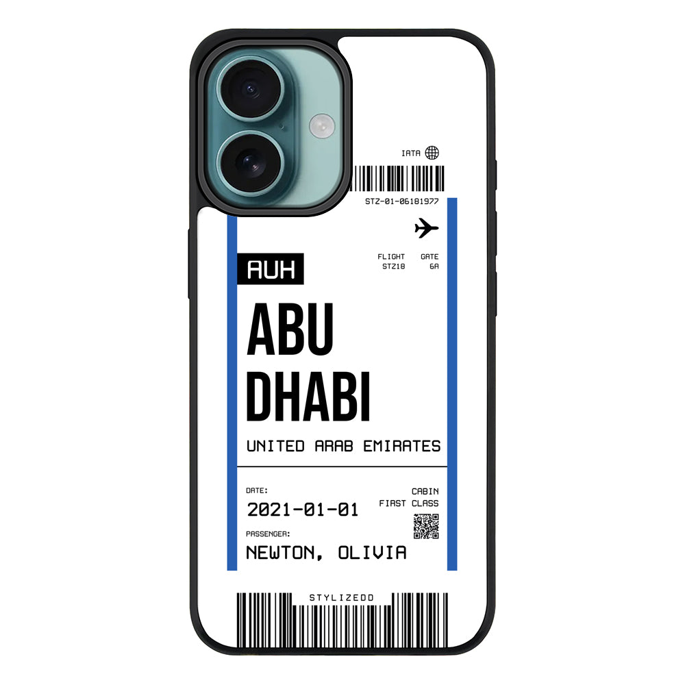 Apple iPhone 16 / Rugged MagSafe Custom Flight Boarding Pass Ticket Phone Case - Stylizedd.com