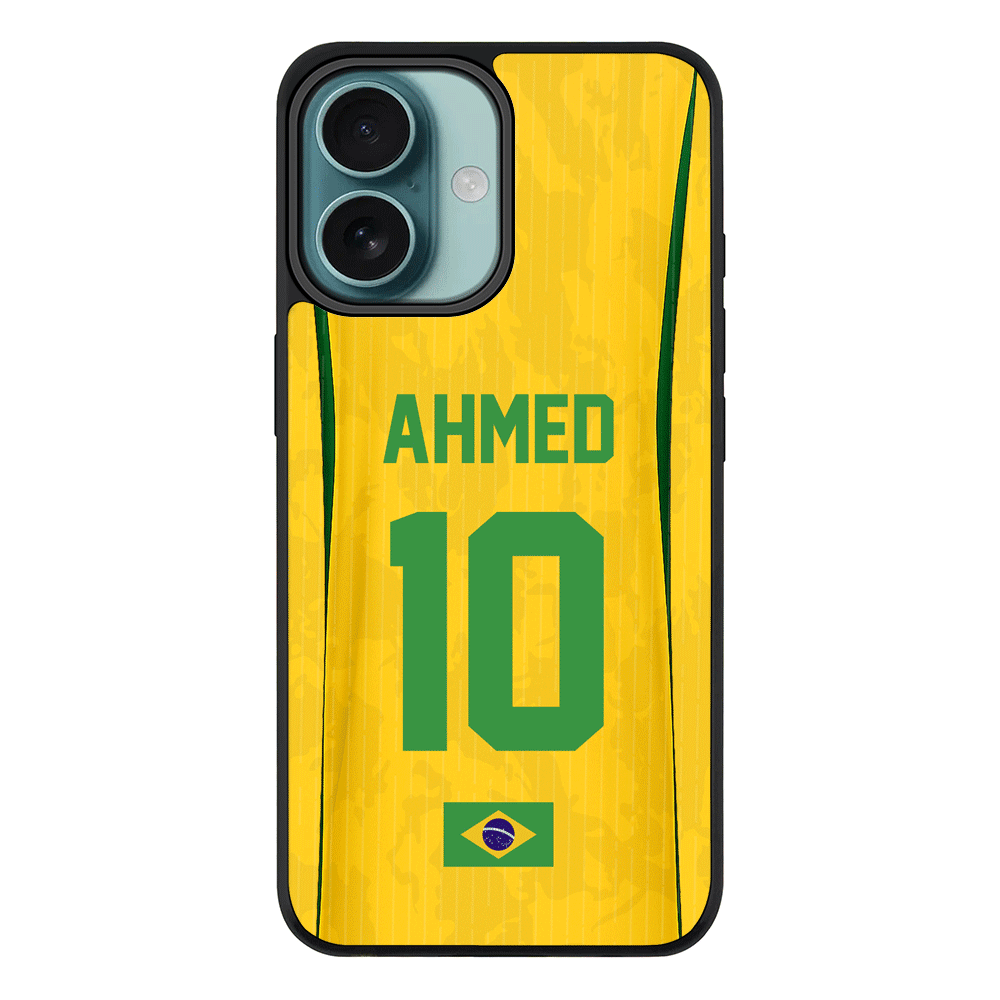 Apple iPhone 16 / Rugged MagSafe Personalized Football Jersey Phone Case Custom Name & Number - Stylizedd.com