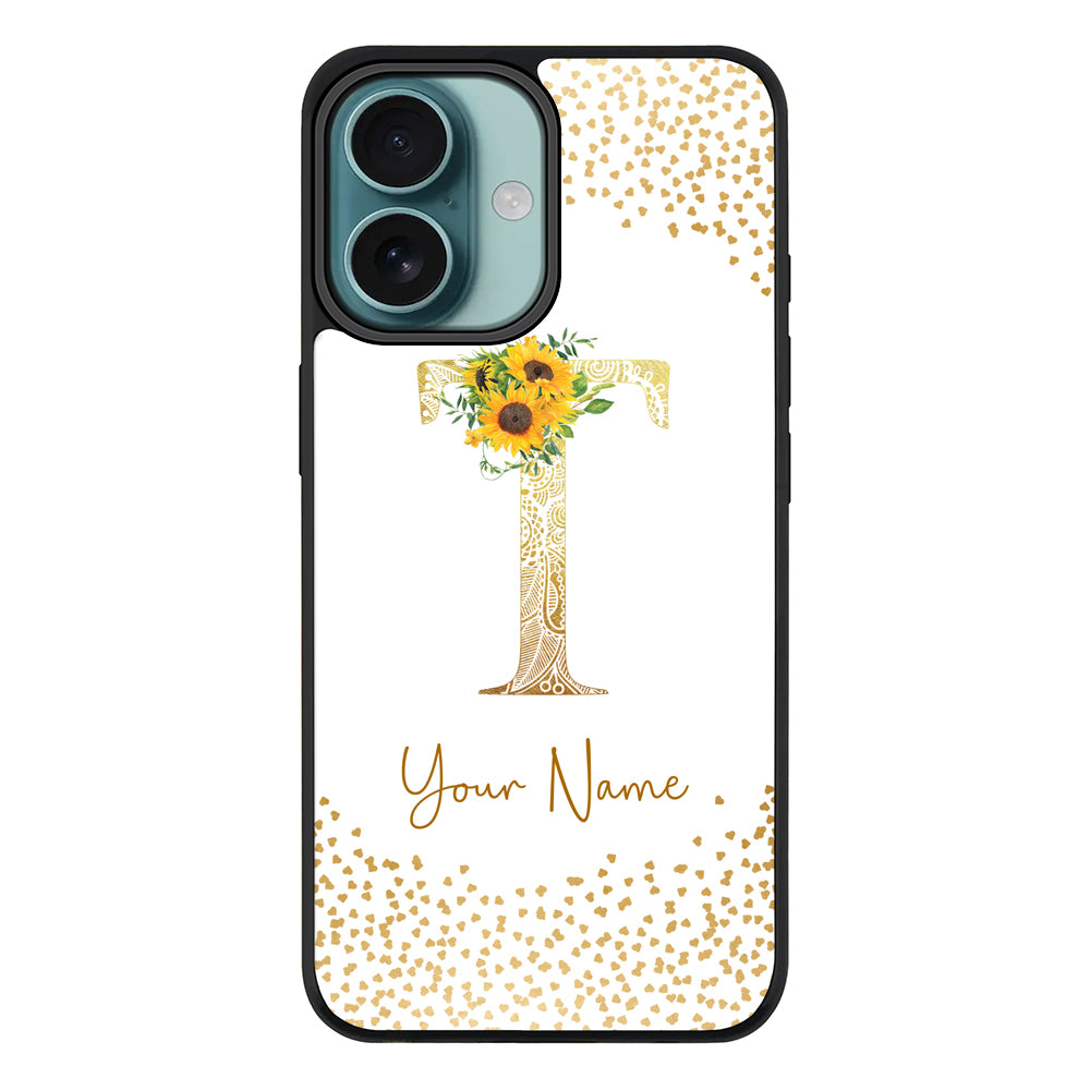 Apple iPhone 16 / Rugged MagSafe Floral Mandala Initial Phone Case - Stylizedd.com
