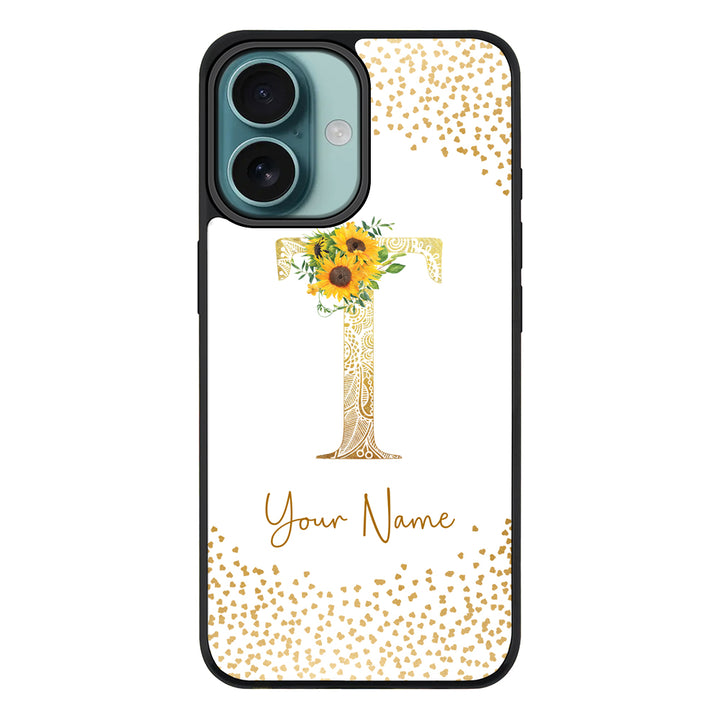 Apple iPhone 16 / Rugged MagSafe Floral Mandala Initial Phone Case - Stylizedd.com