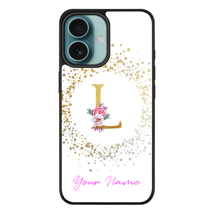 Apple iPhone 16 / Rugged MagSafe Floral Initial Phone Case - Stylizedd.com