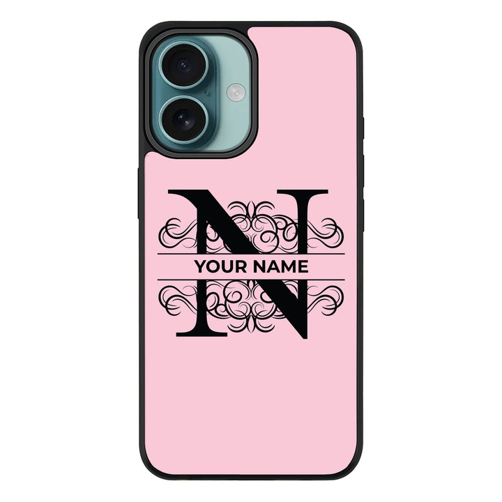 Apple iPhone 16 / Rugged MagSafe Split Floral Initial Phone Case - Stylizedd.com