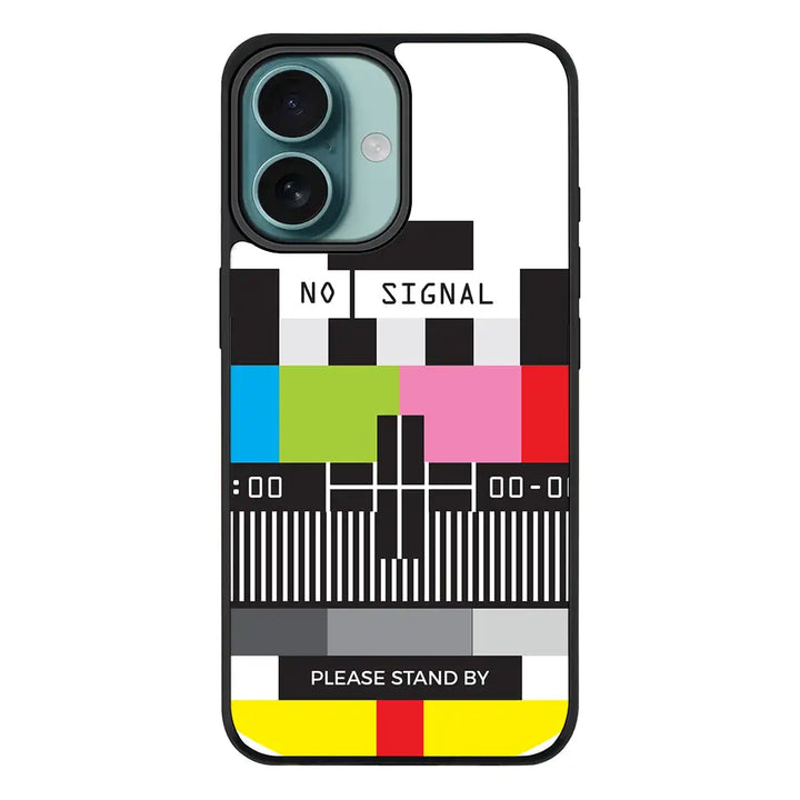 Apple iPhone 16 / Rugged MagSafe Personalized Text Retro No Signal TV Channel, Phone Case - Stylizedd.com