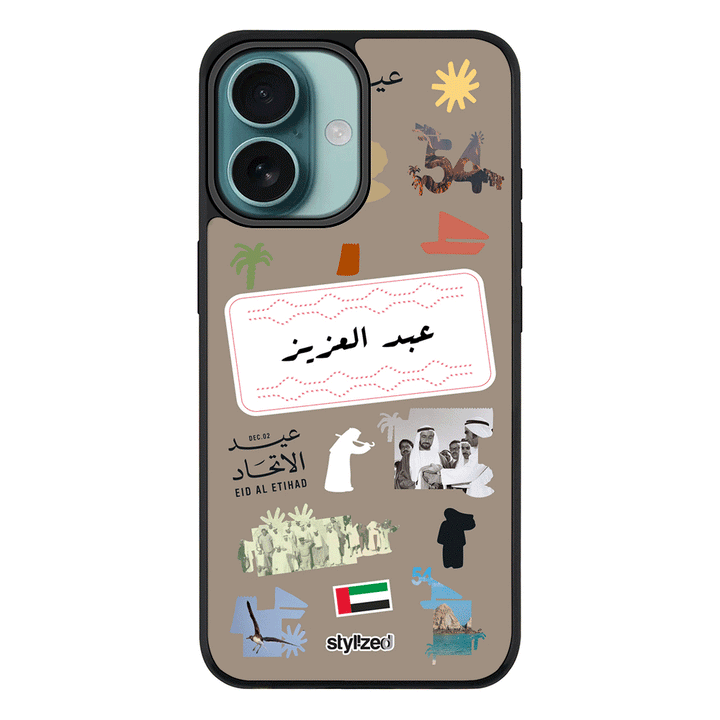 Apple iPhone 16 / Rugged MagSafe Custom Eid Al Etihad 54 National Day Sticker, Phone Case - Stylizedd.com