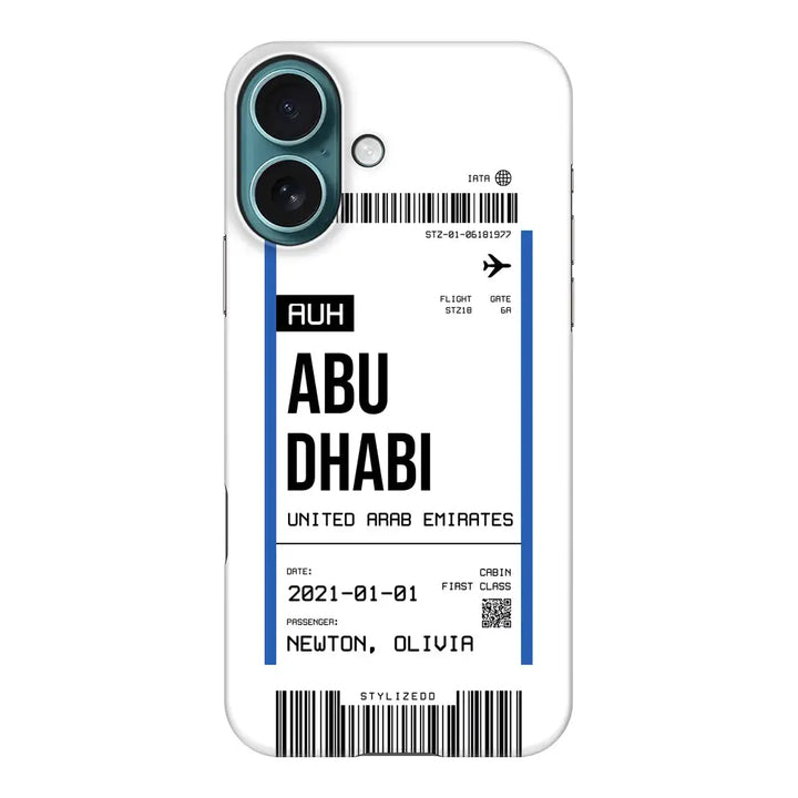 Apple iPhone 16 / Snap Classic Custom Flight Boarding Pass Ticket Phone Case - Stylizedd.com