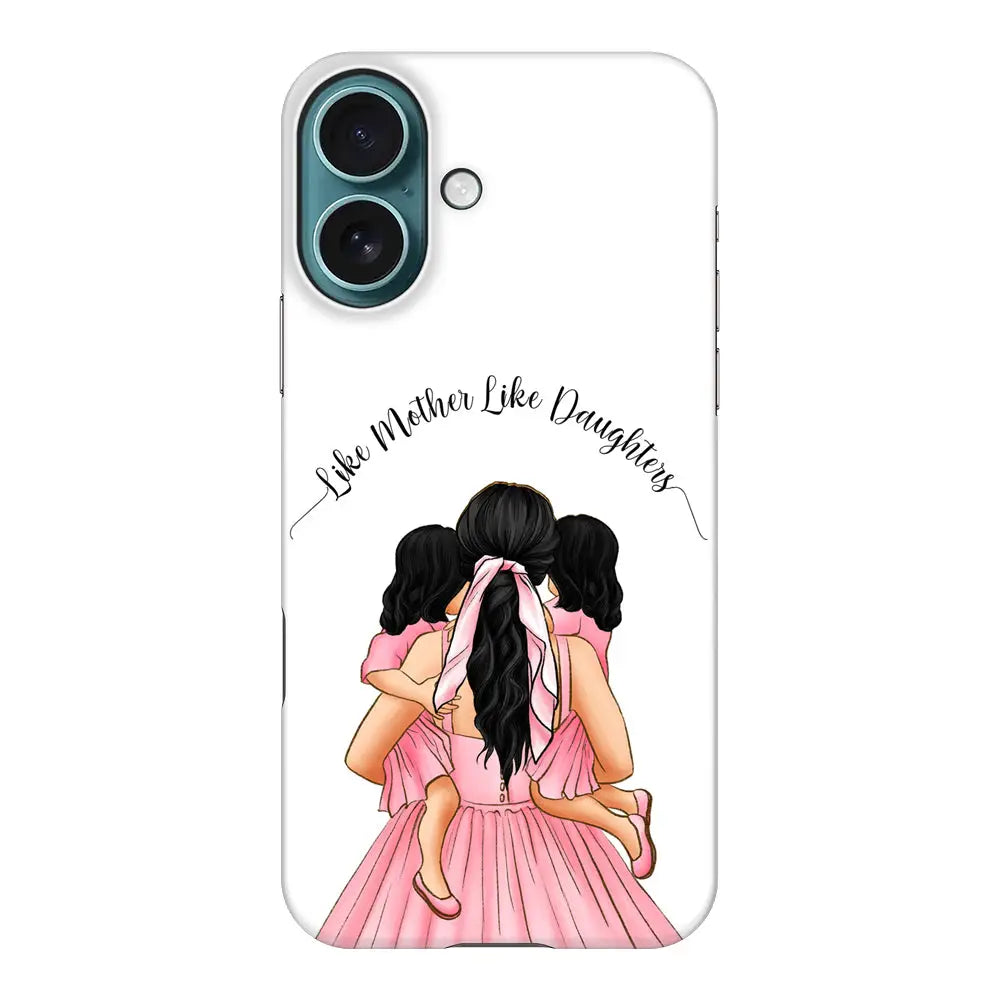 Apple iPhone 16 / Snap Classic Mother 2 daughters Custom Clipart, Text Phone Case - Stylizedd.com