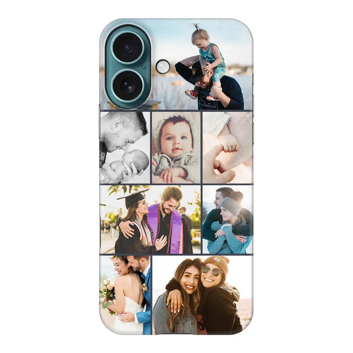 Apple iPhone 16 / Snap MagSafe Personalised Photo Collage Grid Phone Case - Stylizedd.com