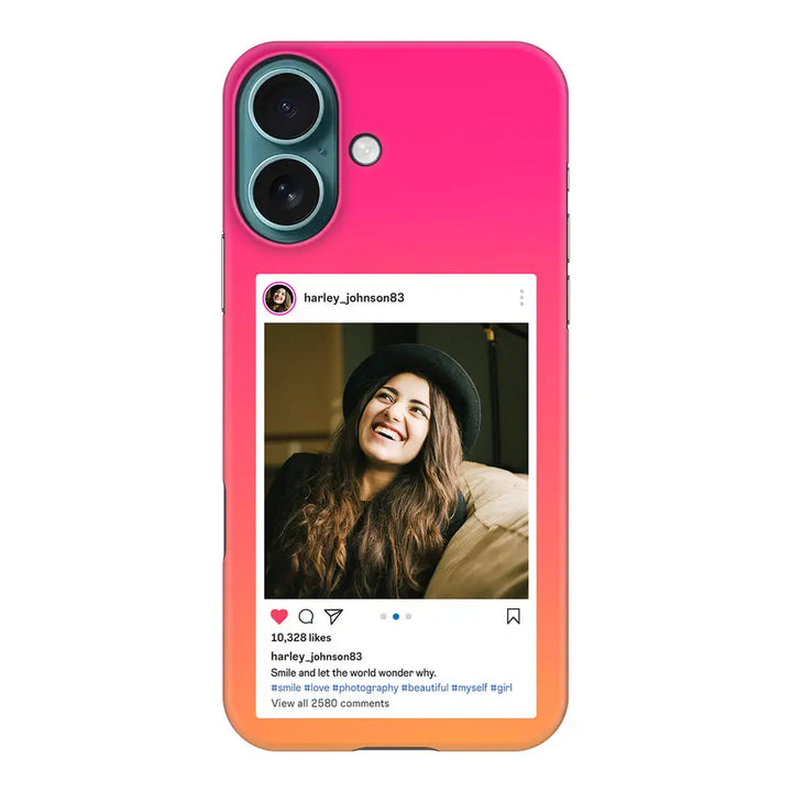 Apple iPhone 16 / Snap Classic Custom Photo Instagram Post Template, Phone Case - Stylizedd.com