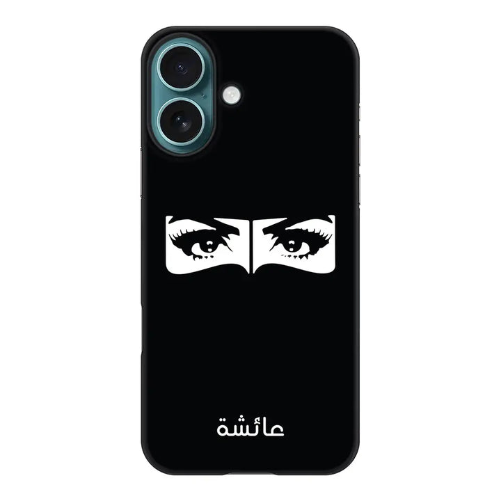 Apple iPhone 16 / Snap Classic Custom Name Niqabi Eye, Phone Case - Stylizedd.com