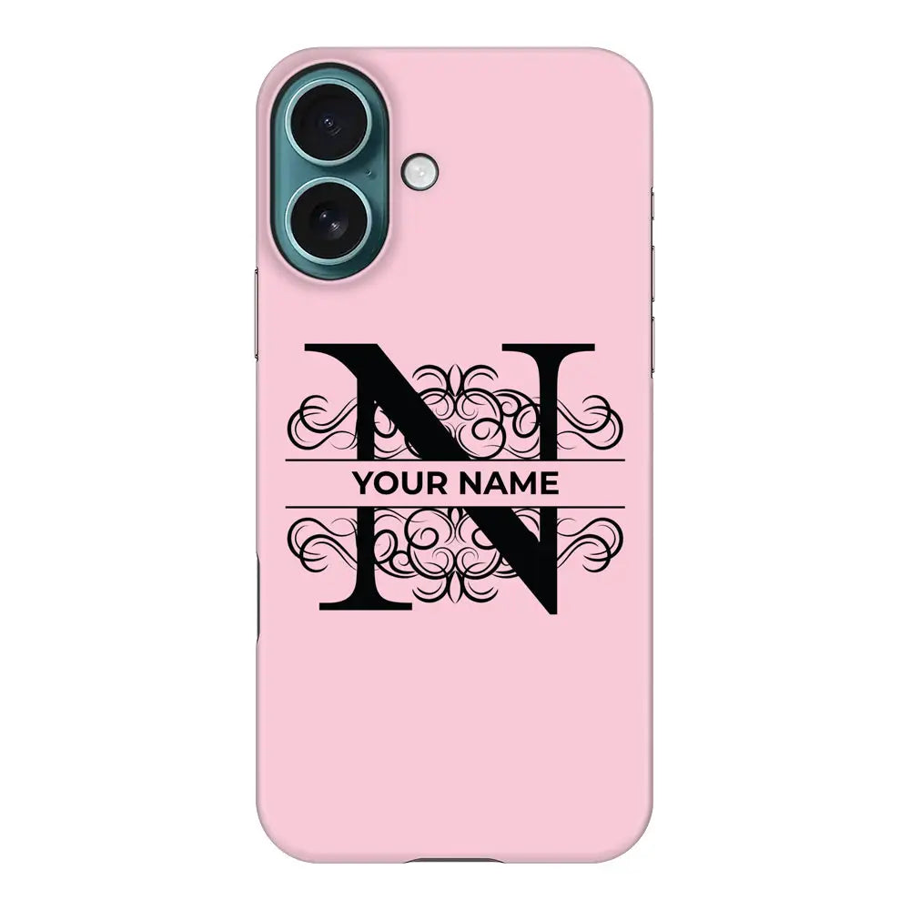 Apple iPhone 16 / Snap Classic Split Floral Initial Phone Case - Stylizedd.com