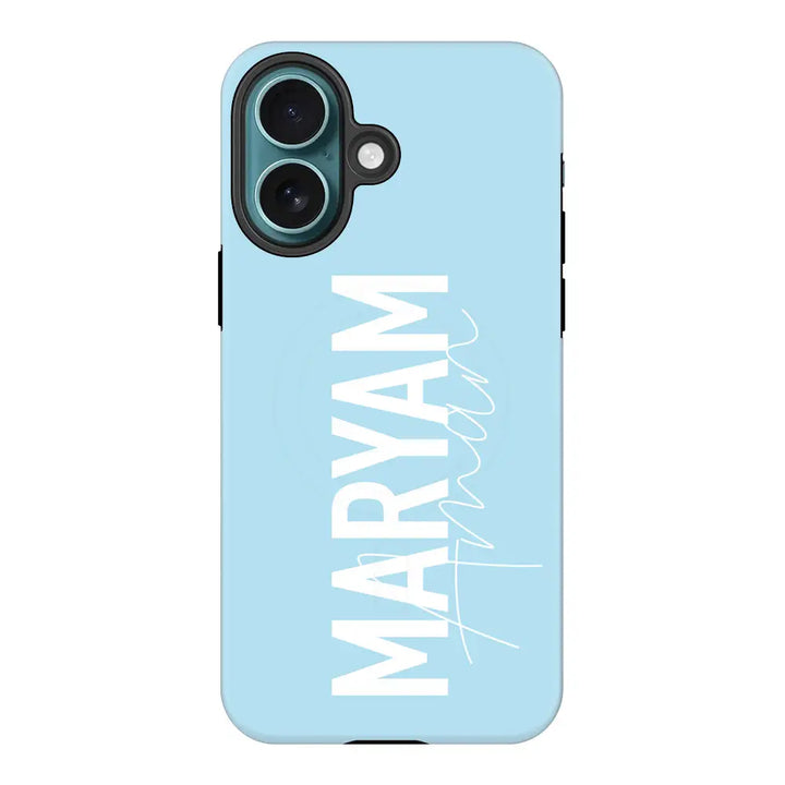 Apple iPhone 16 / Tough Pro Personalized Name Vertical, Phone Case - Stylizedd.com