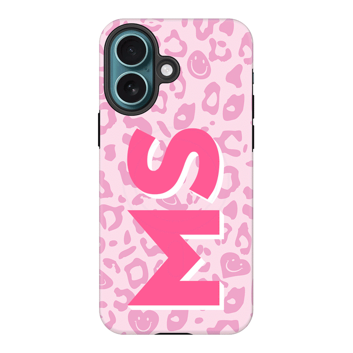 Apple iPhone 16 / Tough Pro Custom Monogram Initial 3D Shadow Text Seamless Pattern, Phone Case - Stylizedd.com