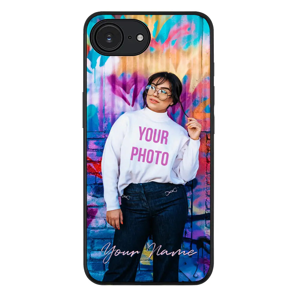 Apple iPhone 16e / Rugged Black Custom Photo, My Style Phone Case - Stylizedd.com