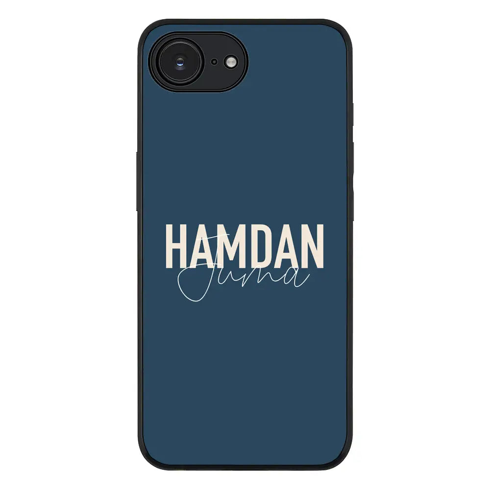 Personalized Name Horizontal Phone Case - Apple iPhone 16e / Rugged Black - Stylizedd