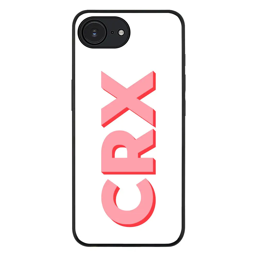 Apple iPhone 16e / Rugged Black Personalized Monogram Initial 3D Shadow Text Phone Case - Stylizedd.com
