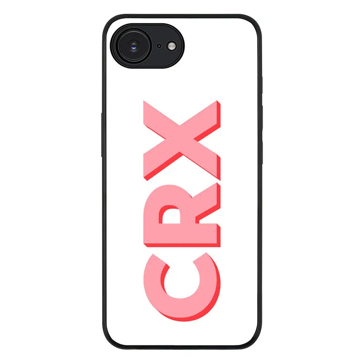 Apple iPhone 16e / Rugged Black Personalized Monogram Initial 3D Shadow Text Phone Case - Stylizedd.com