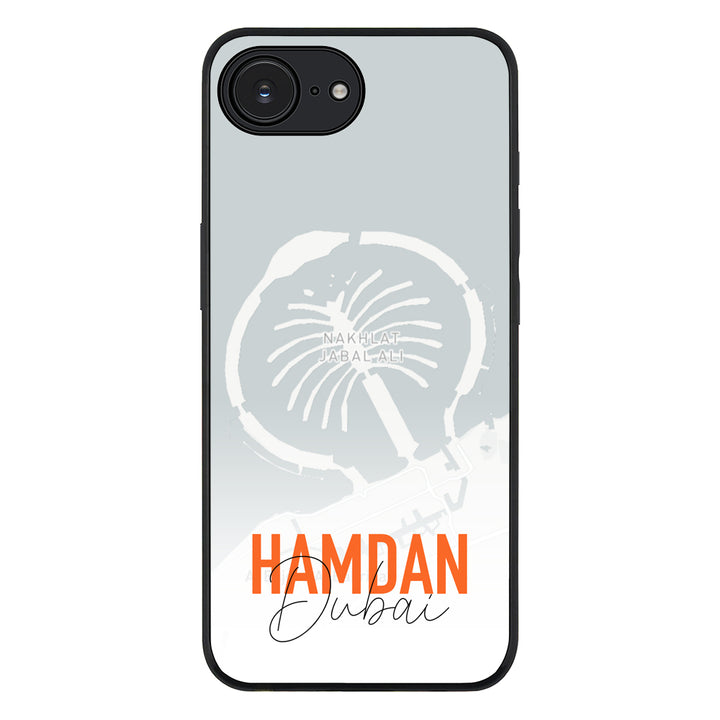 Apple iPhone 16e / Rugged Black Personalized Location Map & Name, Phone Case - Stylizedd.com
