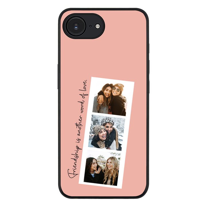 Apple iPhone 16e / Rugged Black Custom Photo Strip Polaroid Style, Phone Case - Stylizedd.com