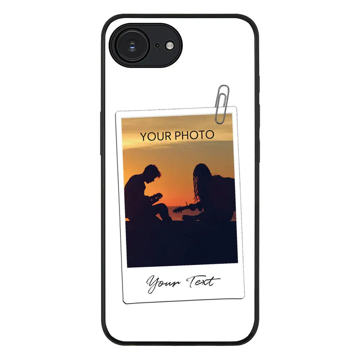 Apple iPhone 16e / Rugged Black Polaroid Photo Phone Case - Stylizedd.com