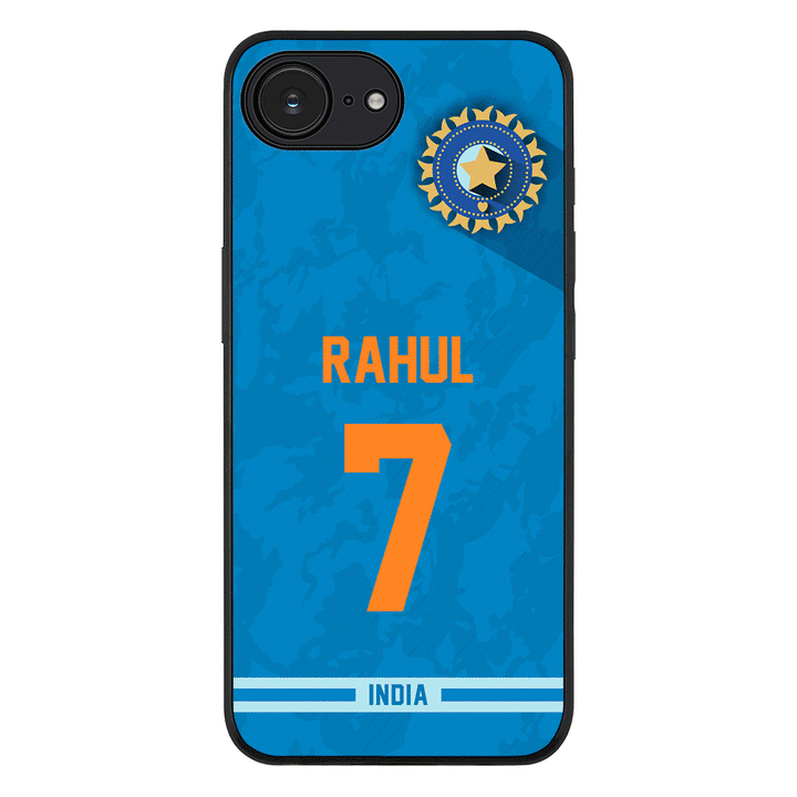 Apple iPhone 16e / Rugged Black Personalized Cricket Jersey Phone Case Custom Name & Number - Stylizedd.com