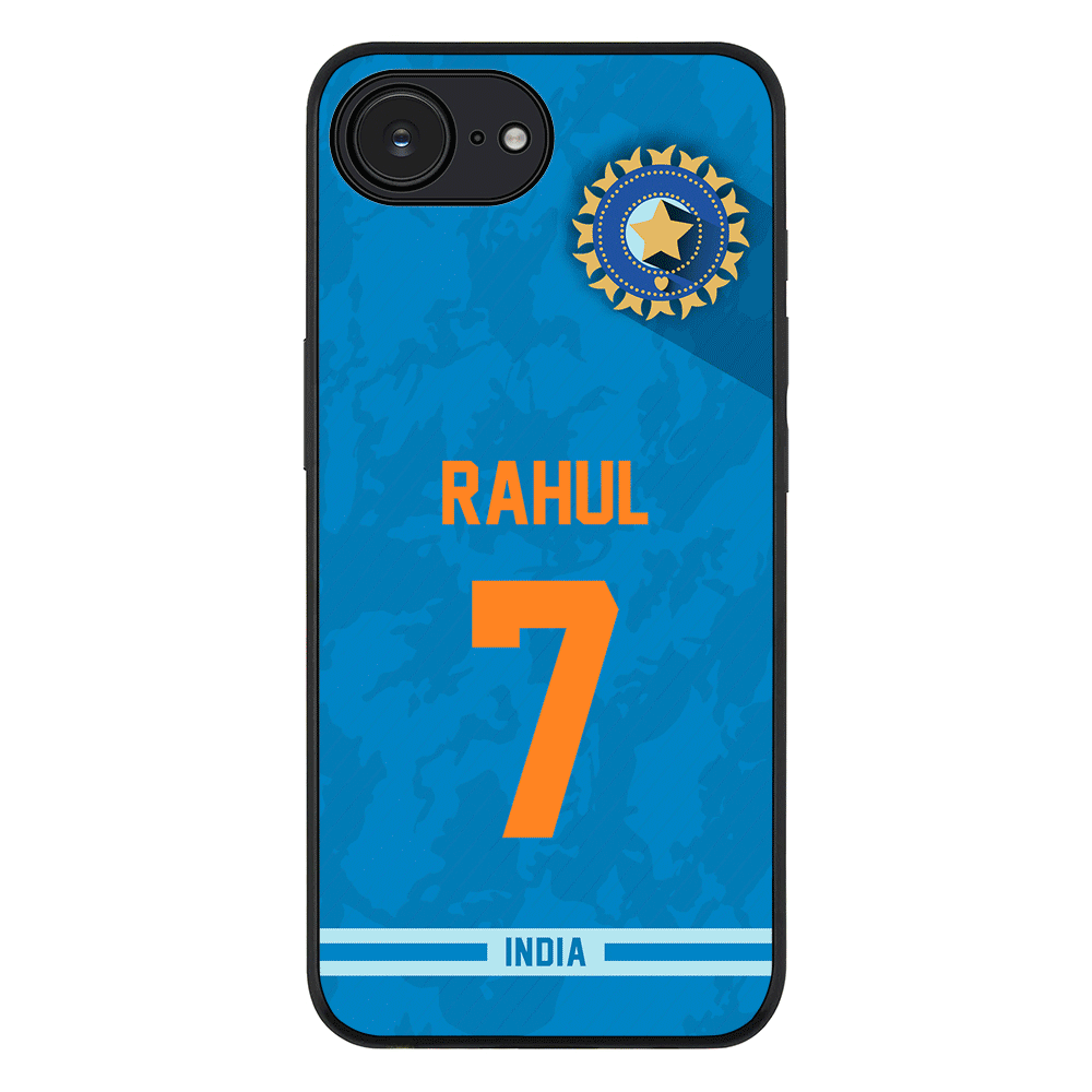 Apple iPhone 16e / Rugged Black Personalized Cricket Jersey Phone Case Custom Name & Number - Stylizedd.com
