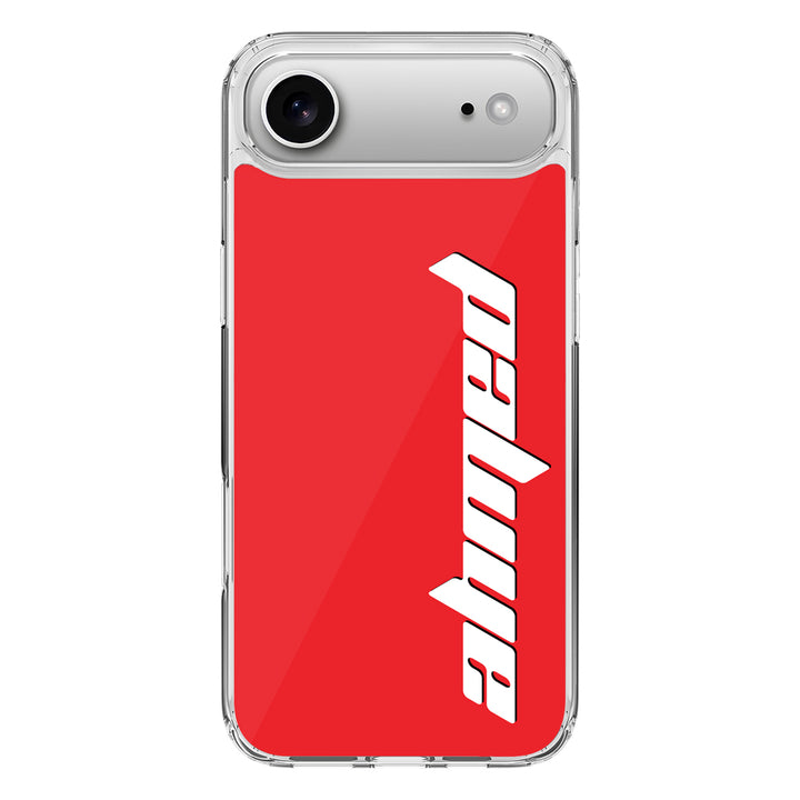 Apple iPhone 17 Air / Clear MagSafe Custom Text, Vertical Name Phone Case - Stylizedd.com