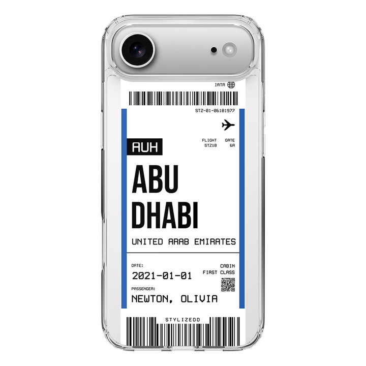 Apple iPhone 17 Air / Clear MagSafe Custom Flight Boarding Pass Ticket Phone Case - Stylizedd.com