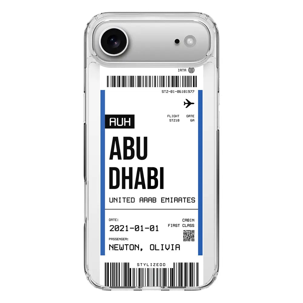 Apple iPhone 17 Air / Clear MagSafe Custom Flight Boarding Pass Ticket Phone Case - Stylizedd.com
