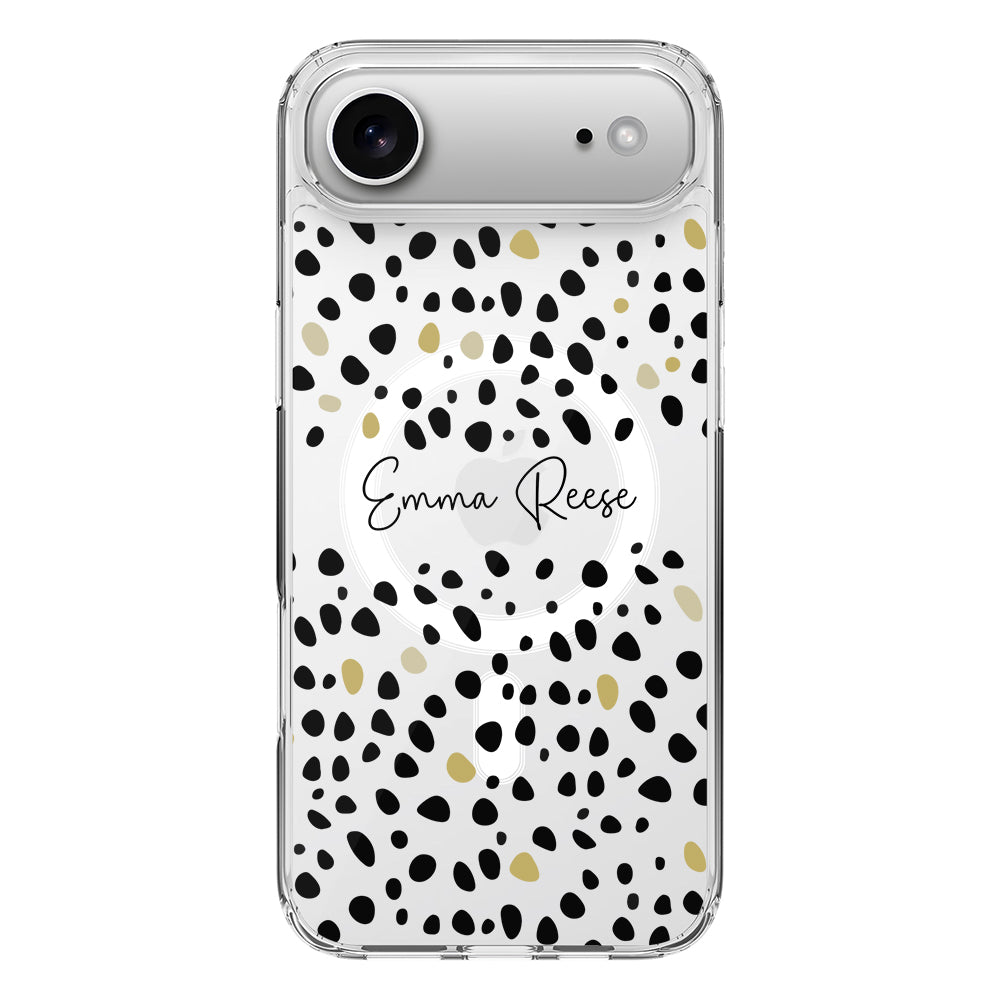 Apple iPhone 17 Air / Clear MagSafe Pebble Multi Color Custom Text, My Name Phone Case - Stylizedd.com