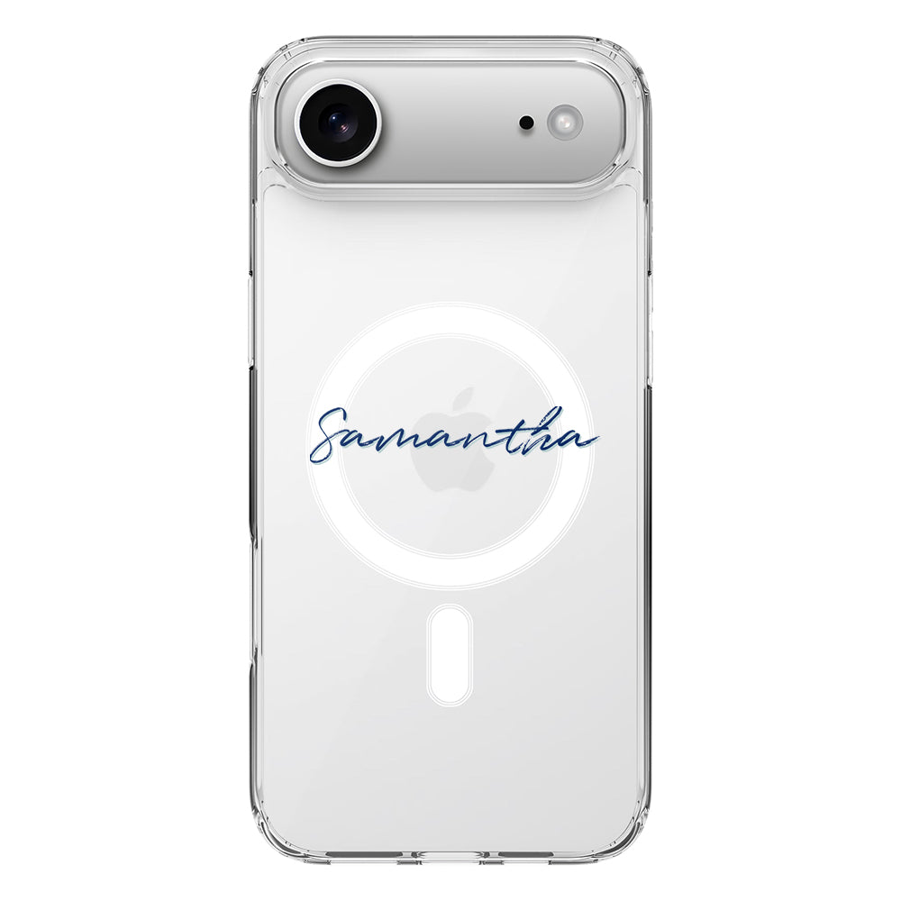 Apple iPhone 17 Air / Clear MagSafe Custom Text, My Name Phone Case - Stylizedd.com
