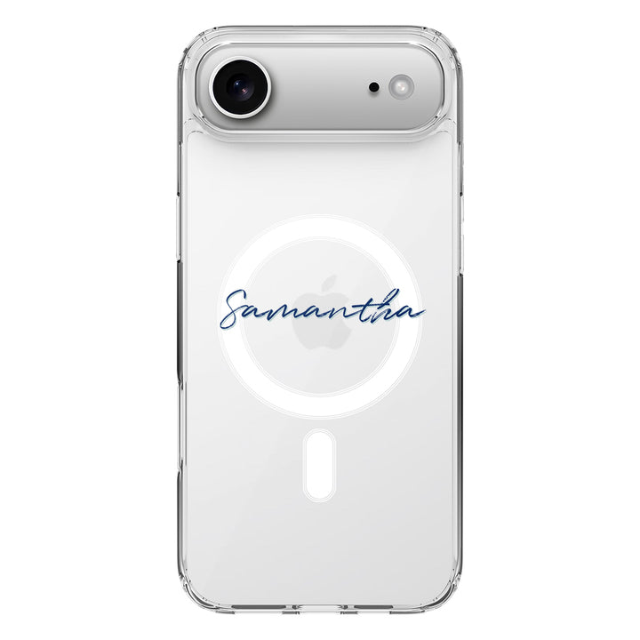 Apple iPhone 17 Air / Clear MagSafe Custom Text, My Name Phone Case - Stylizedd.com