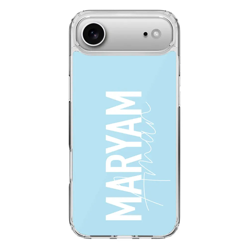 Apple iPhone 17 Air / Clear MagSafe Personalized Name Vertical, Phone Case - Stylizedd.com