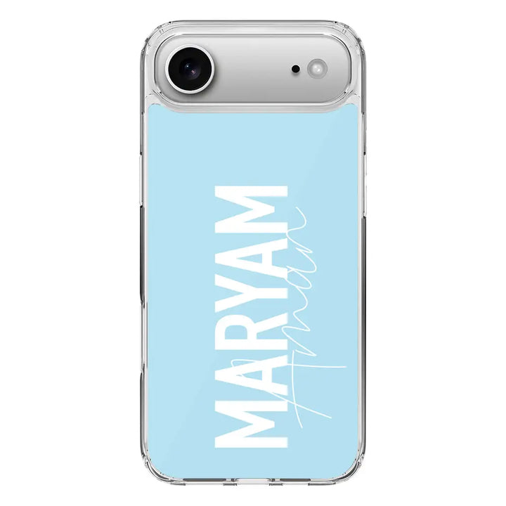 Apple iPhone 17 Air / Clear MagSafe Personalized Name Vertical, Phone Case - Stylizedd.com