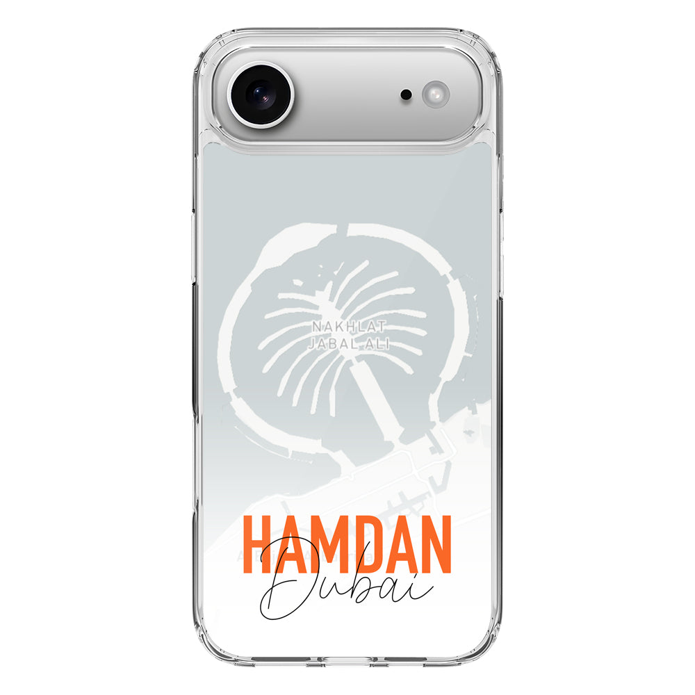 Apple iPhone 17 Air / Clear MagSafe Personalized Location Map & Name, Phone Case - Stylizedd.com
