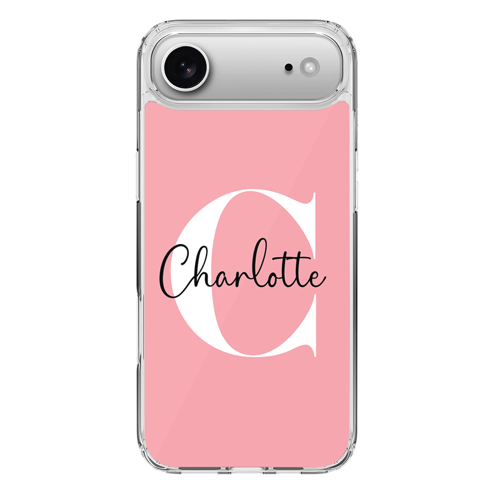 Apple iPhone 17 Air / Clear MagSafe Custom Monogram Large Initial Name & Letter, Phone Case - Stylizedd.com