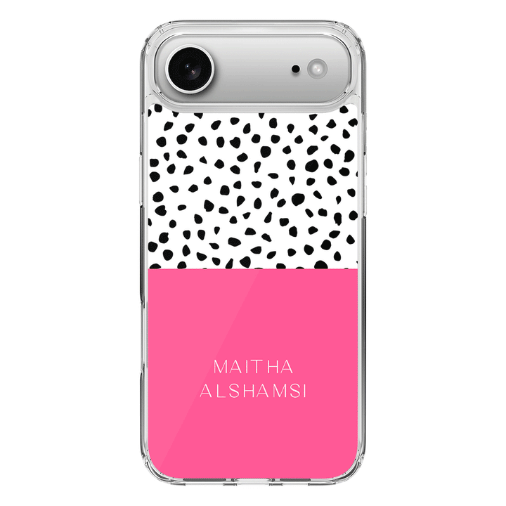 Apple iPhone 17 Air / Clear MagSafe Personalized Text Colorful Spotted Dotted, Phone Case - Stylizedd.com