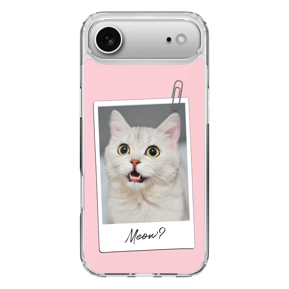 Apple iPhone 17 Air / Clear MagSafe Polaroid Photo Pet Cat, Phone Case - Stylizedd.com