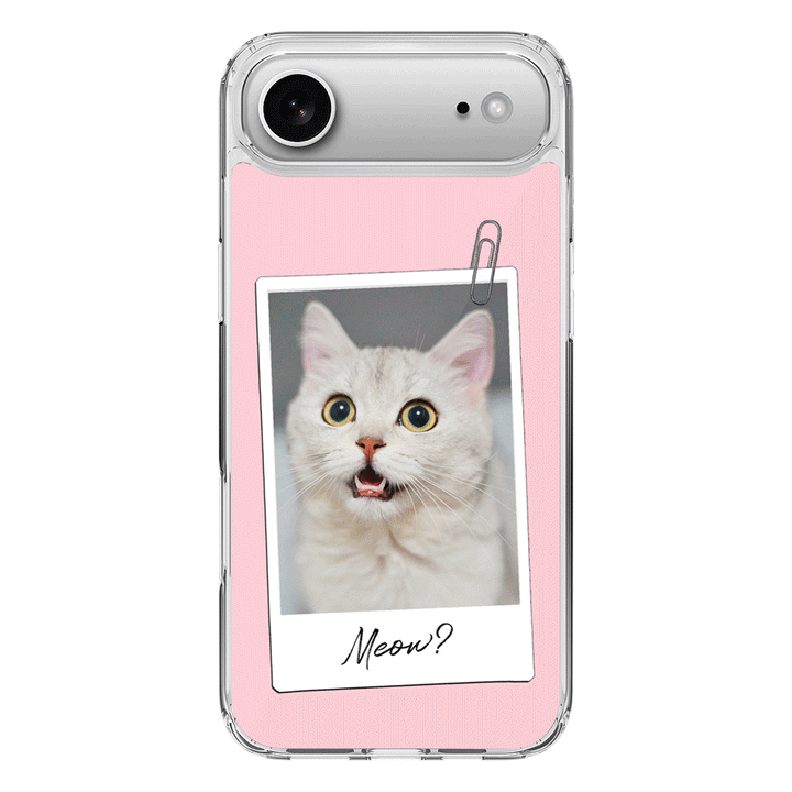 Apple iPhone 17 Air / Clear MagSafe Polaroid Photo Pet Cat, Phone Case - Stylizedd.com