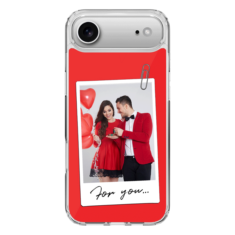 Apple iPhone 17 Air / Clear MagSafe Personalized Polaroid Photo Valentine, Phone Case - Stylizedd.com