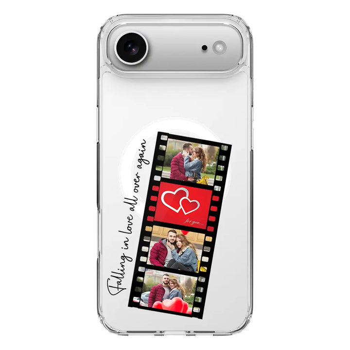 Apple iPhone 17 Air / Clear MagSafe Custom Valentine Photo Film Strips, Phone Case - Stylizedd.com