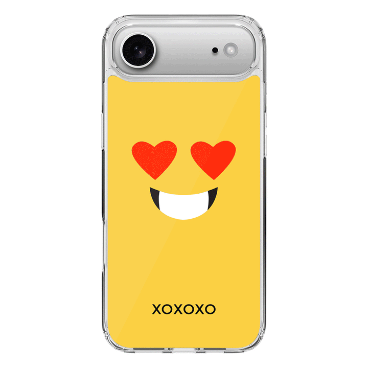 Apple iPhone 17 Air / Clear MagSafe Custom Text Emojis Emoticons Face, Phone Case - Stylizedd.com