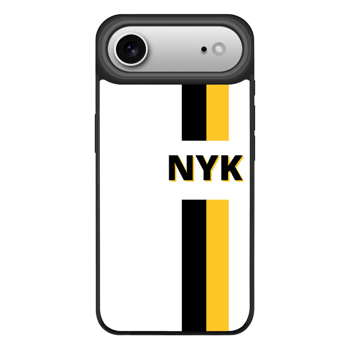 Apple iPhone 17 Air / Rugged MagSafe Custom Striped Monogram Phone Case - Stylizedd.com