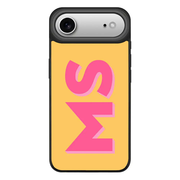 Apple iPhone 17 Air / Rugged MagSafe Personalized Monogram Initial 3D Shadow Text Phone Case - Stylizedd.com