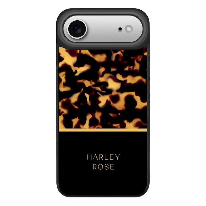 Apple iPhone 17 Air / Rugged MagSafe Personalized Text Luxury Tortoise Shell Pattern, Phone Case - Stylizedd.com
