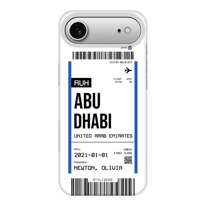 Apple iPhone 17 Air / Snap MagSafe Custom Flight Boarding Pass Ticket Phone Case - Stylizedd.com